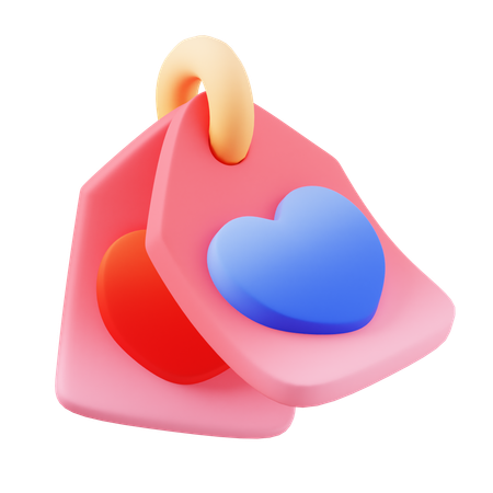 Tag love  3D Icon