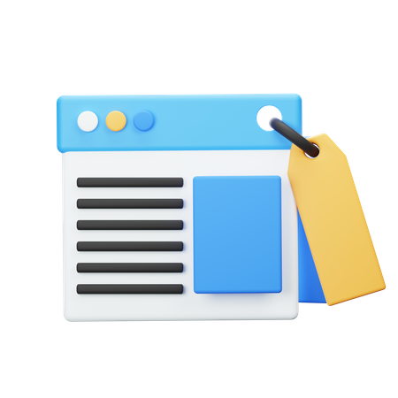 Tag Site  3D Icon