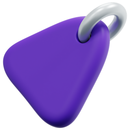 Tag Triângulo Roxo  3D Icon