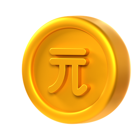 Taiwan Dollar Coin  3D Icon