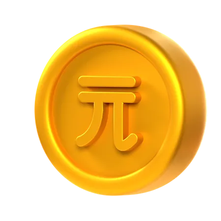 Taiwan Dollar Coin  3D Icon