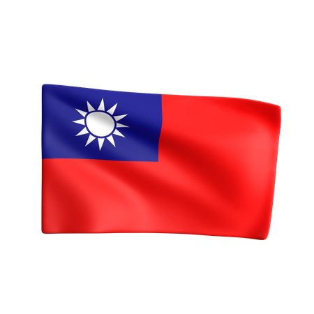 Taiwan Flag  3D Icon