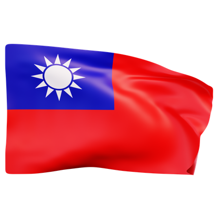 Taiwan Flag  3D Icon