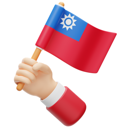 Taiwan Flag  3D Icon