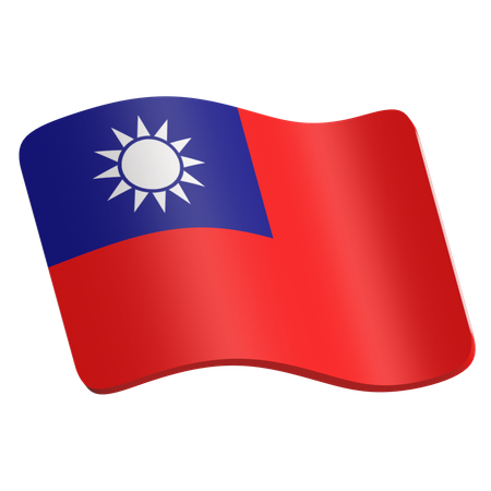 Taiwan Flag  3D Icon