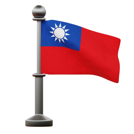 Taiwan Flag  3D Icon