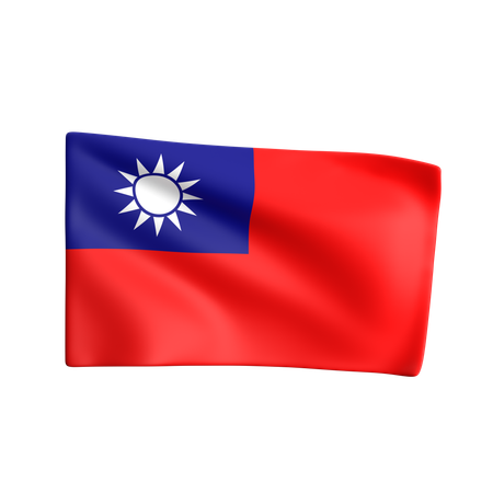 Taiwan Flag  3D Icon