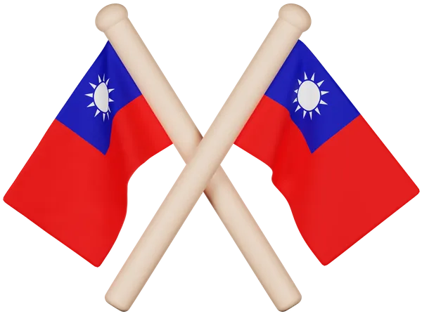 Taiwan Flag  3D Icon