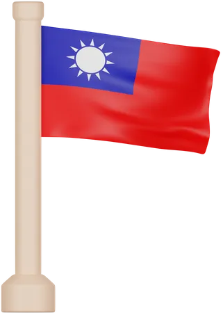 Taiwan Flag  3D Icon