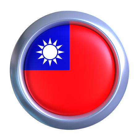 Taiwan Flag Emblem  3D Icon