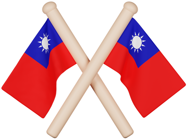 Taiwan-Flagge  3D Icon