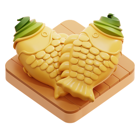 Taiyaki Cake Dessert  3D Icon