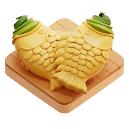 Taiyaki Cake Dessert  3D Icon