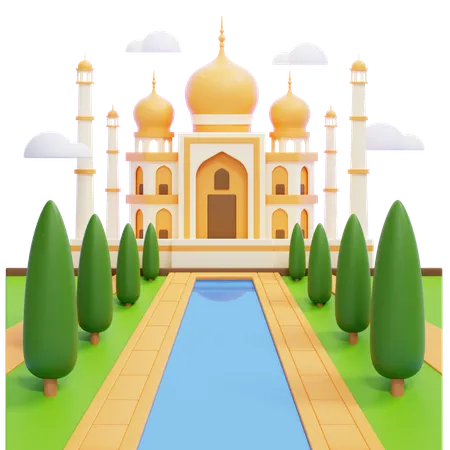 Taj Mahal  3D Icon