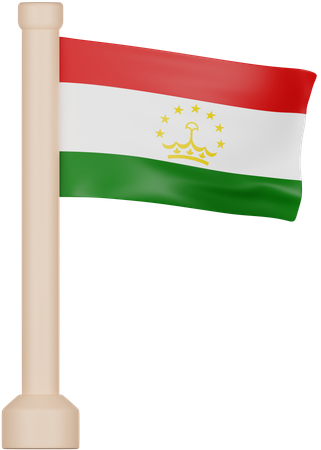 Tajikistan Flag  3D Icon