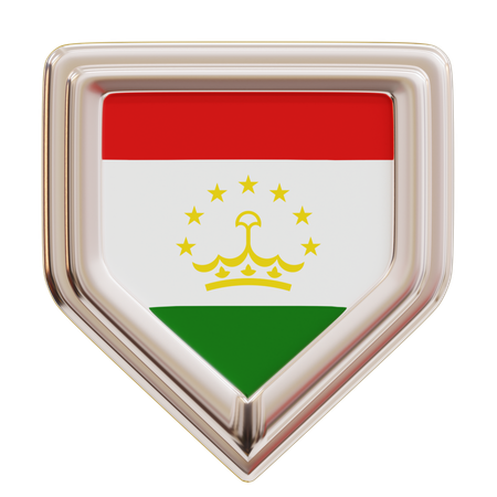 Tajikistan Flag  3D Icon