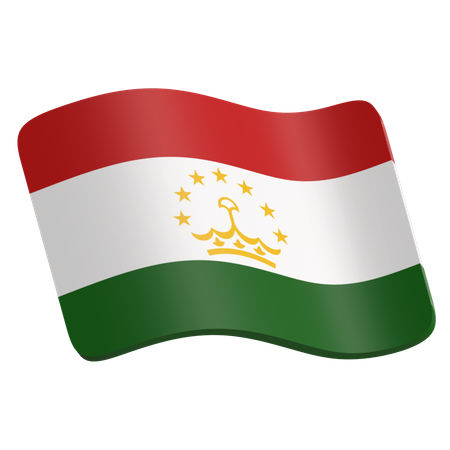 Tajikistan Flag  3D Icon