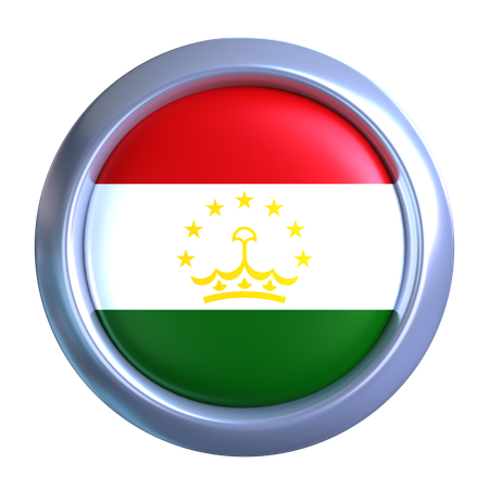 Tajikistan Flag Emblem  3D Icon