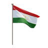 3d tajikistan flag