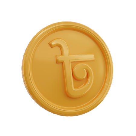 Taka Symbol Coin  3D Icon