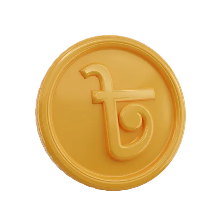 Taka Symbol Coin  3D Icon