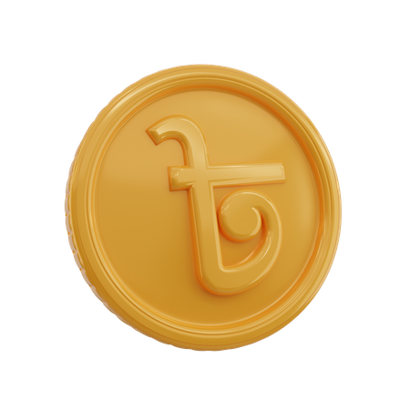 Pièce de monnaie symbole taka  3D Icon