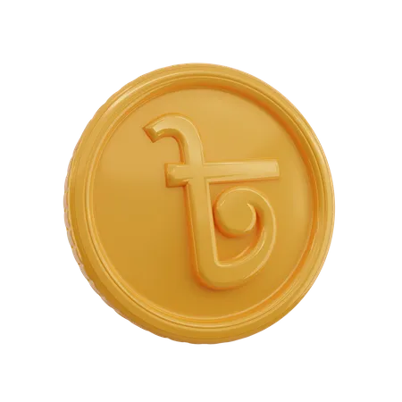 Pièce de monnaie symbole taka  3D Icon