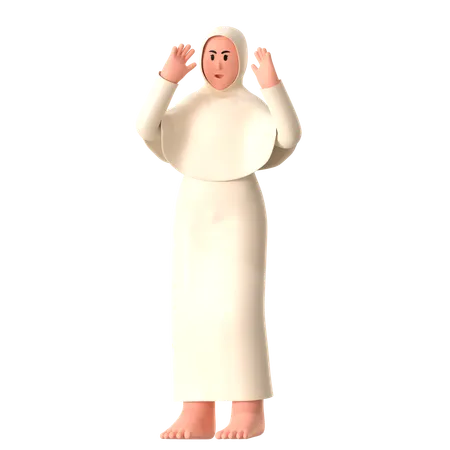 Takbir Female  3D Illustration