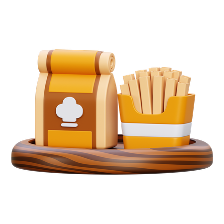 Take away  3D Icon