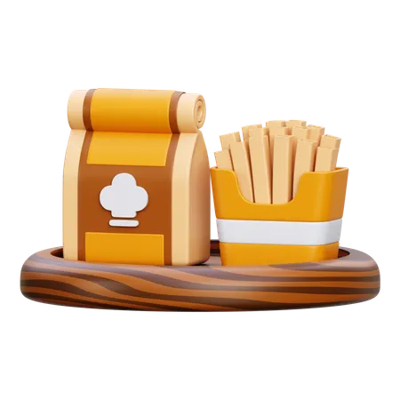 Take away  3D Icon