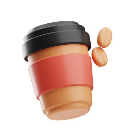 コーヒーを持ち帰り  3D Icon