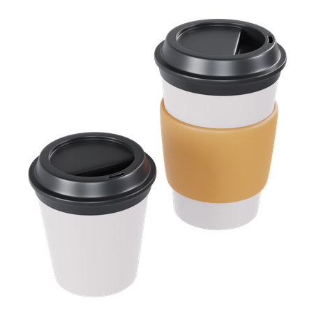 Take Away Coffee Cup  3D Illustration