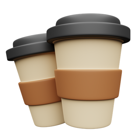 Take Away Cups  3D Icon