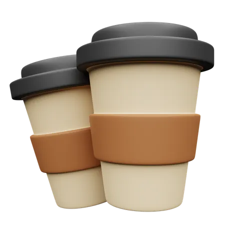 Take Away Cups  3D Icon