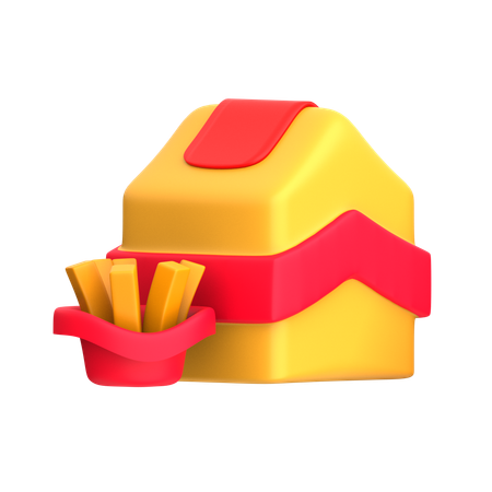 Take Away Food  3D Icon