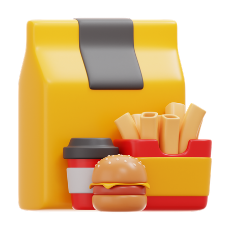 Take Away Food  3D Icon