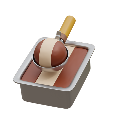 Take Ice Cream With Spoon  3D Icon