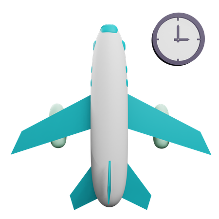 Take Off Time  3D Icon