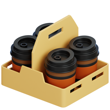 テイクアウトコーヒーボックス  3D Icon