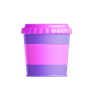 3d food cup symbol