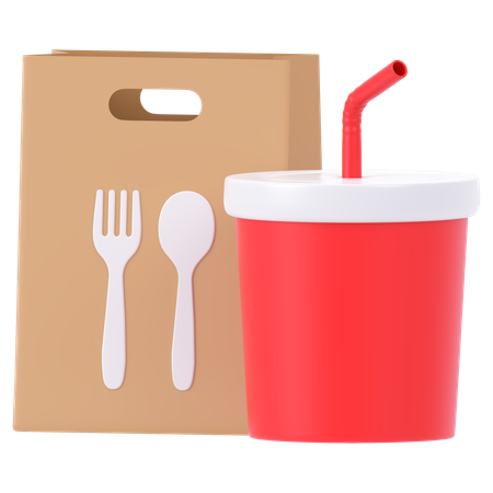 Takeaway Delivery Bag  3D Icon