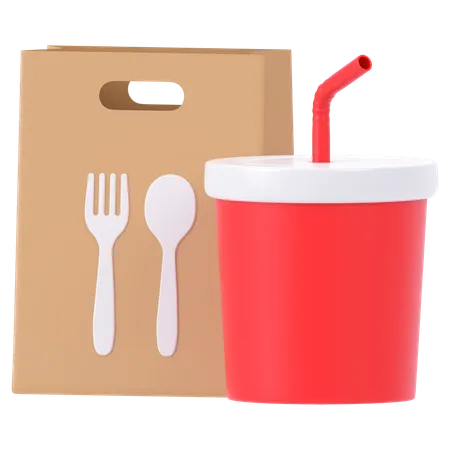 Takeaway Delivery Bag  3D Icon