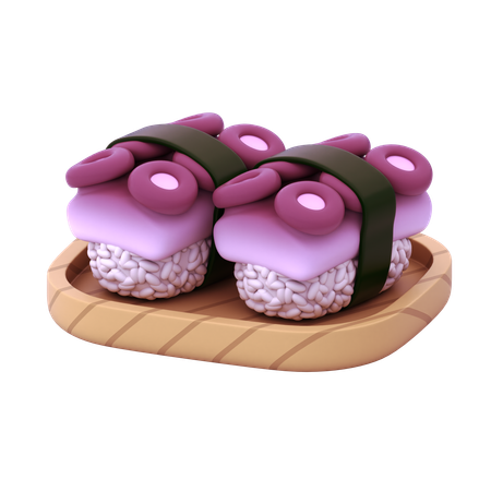 Tako Nigiri  3D Icon