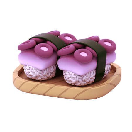 Tako Nigiri  3D Icon