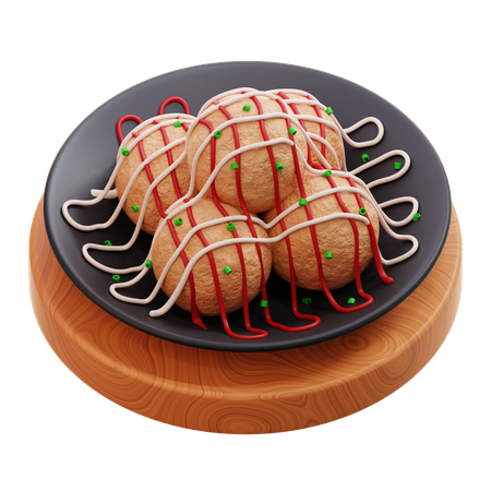 Takoyaki  3D Icon