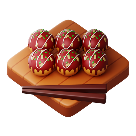 Takoyaki  3D Icon