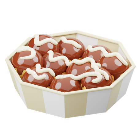 Takoyaki  3D Icon