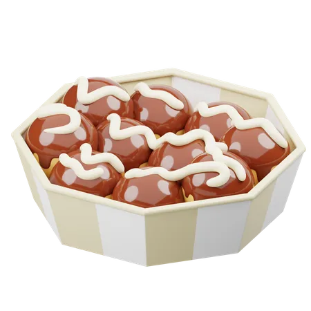 Takoyaki  3D Icon