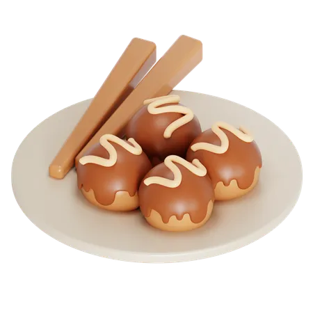 Takoyaki  3D Icon