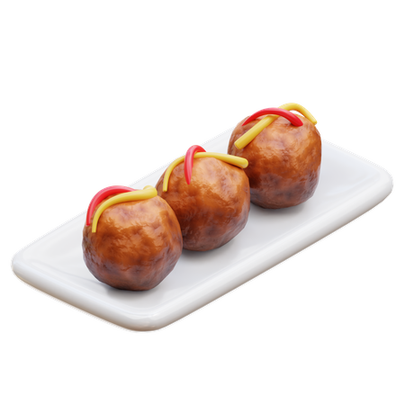 Takoyaki  3D Icon